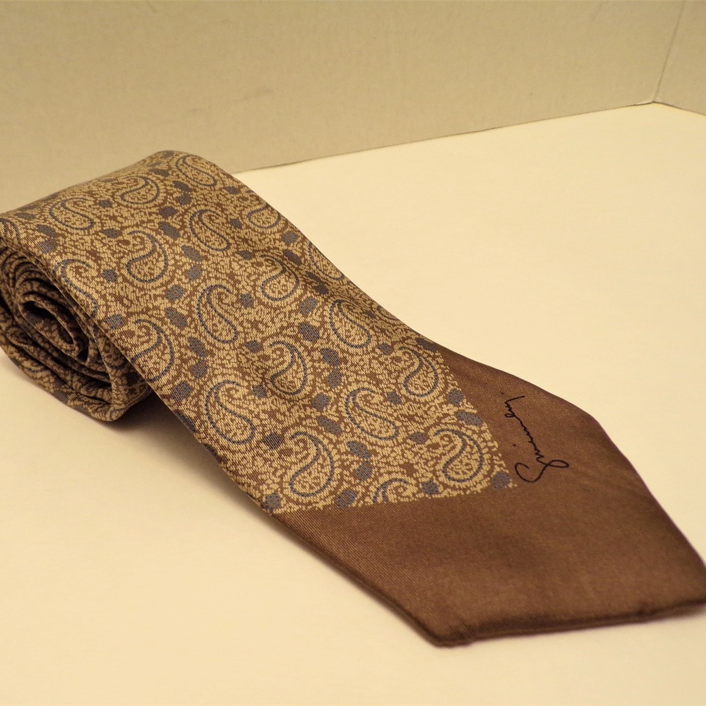 Givenchy Tan w/Brown & Gray  Men's Tie
